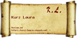 Kurz Laura névjegykártya